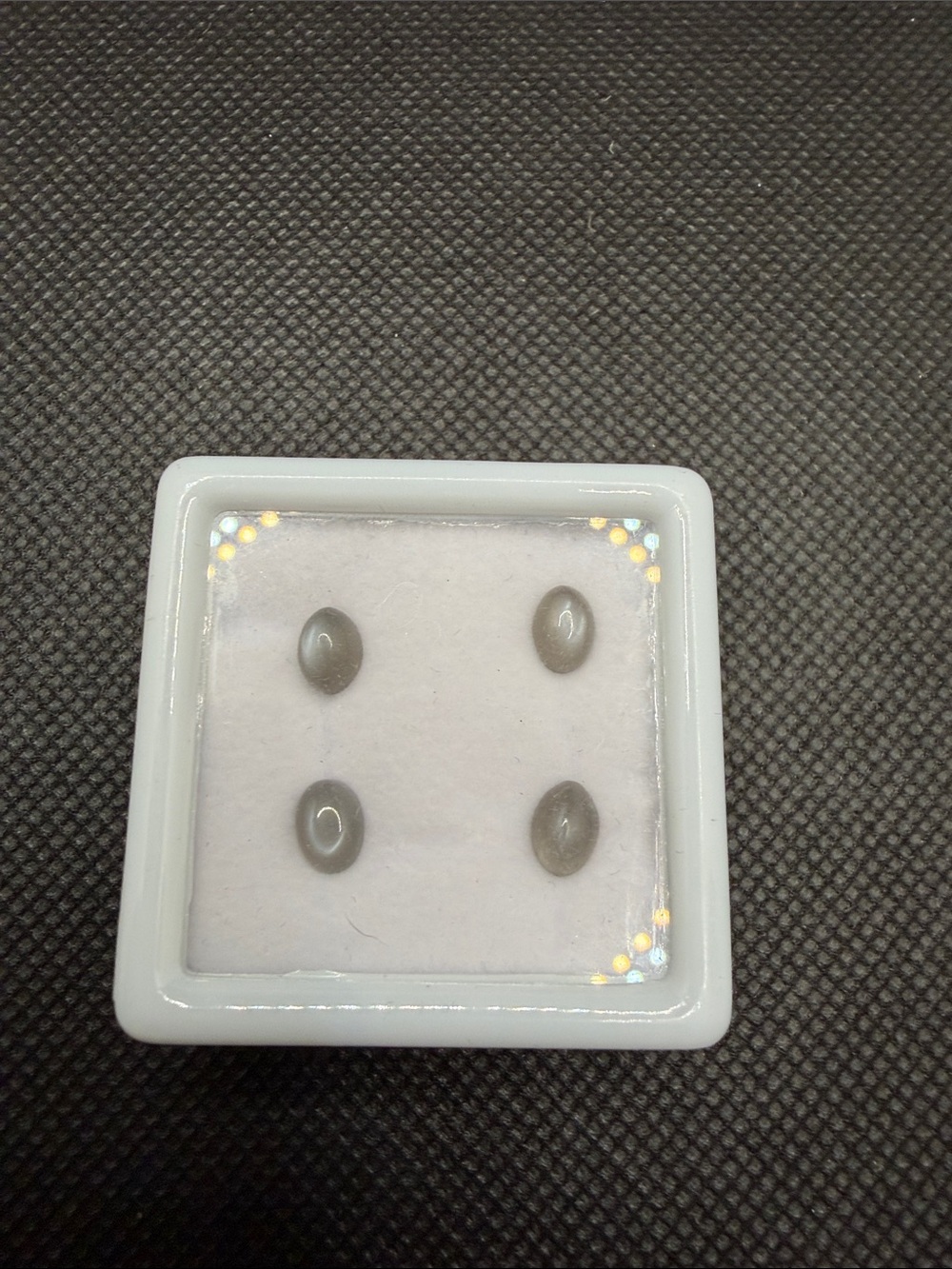 Grey Oval Cabochon Moonstone  Loose Gemstone Set of 4 pc 7x5